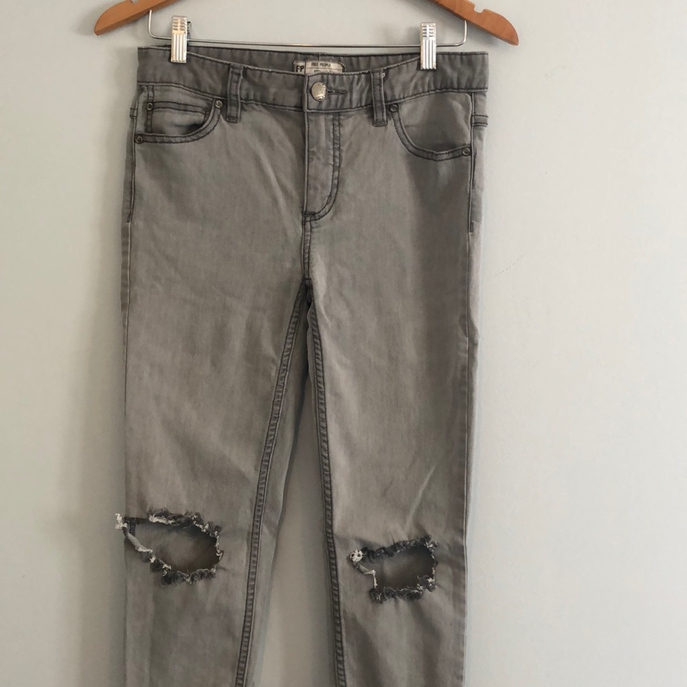 Free People Ripped Knee Jeans